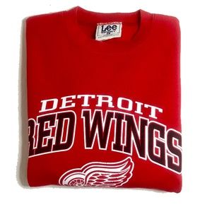 Vintage Lee Sport Red Wings Hockey Fleece Pullover